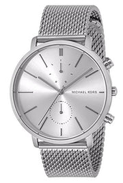  Shop Authentic Michael Kors Jaryn Silver Dial Silver Mesh Bracelet Watch for Men - MK8541 - Luxxuri