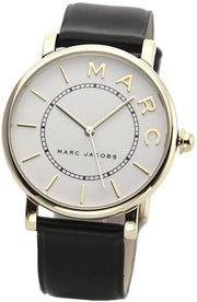  Shop Authentic Marc Jacobs Roxy White Dial Black Leather Strap Watch for Women - MJ1532 - Luxxuri