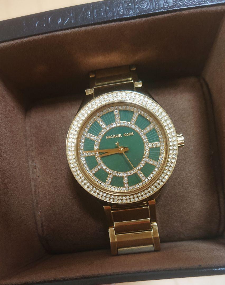  Shop Authentic Michael Kors Kerry Green Dial Gold Steel Strap Watch for Women - MK3409 - Luxxuri