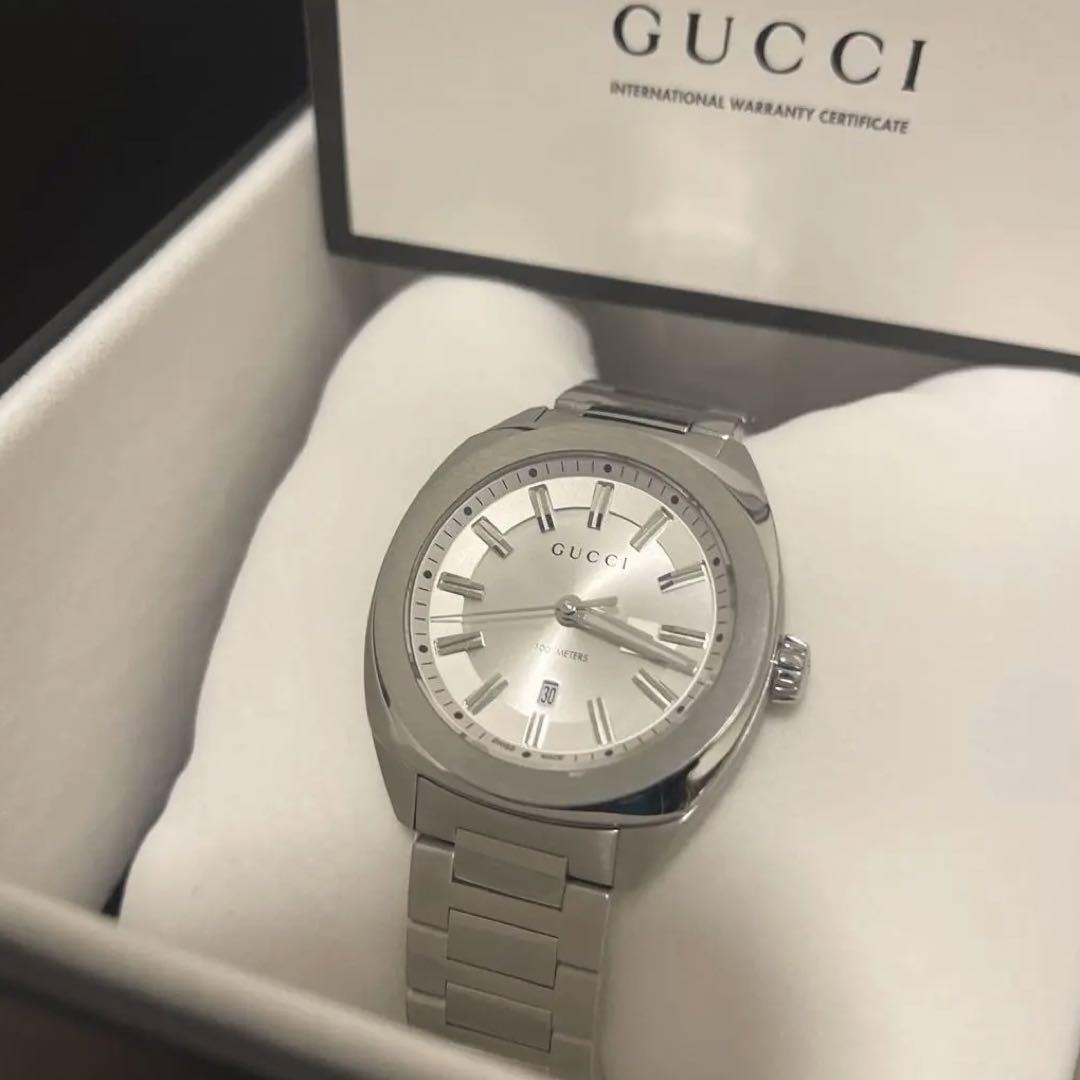  Shop Authentic Gucci G Timeless GG2570 Silver Dial Silver Steel Strap Watch For Men - YA142402 - Luxxuri
