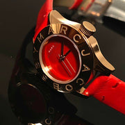  Shop Authentic Marc Jacobs Blade Red Dial Red Leather Strap Watch for Women - MBM1210 - Luxxuri