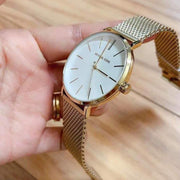  Shop Authentic Michael Kors Auden Three Hand White Dial Gold Mesh Strap Watch for Women - MK7150 - Luxxuri