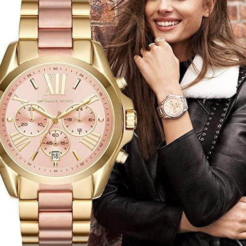 Shop Authentic Michael Kors Bradshaw Gold Dial Two Tone Steel Strap Watch for Women - MK6359 - Luxxuri
