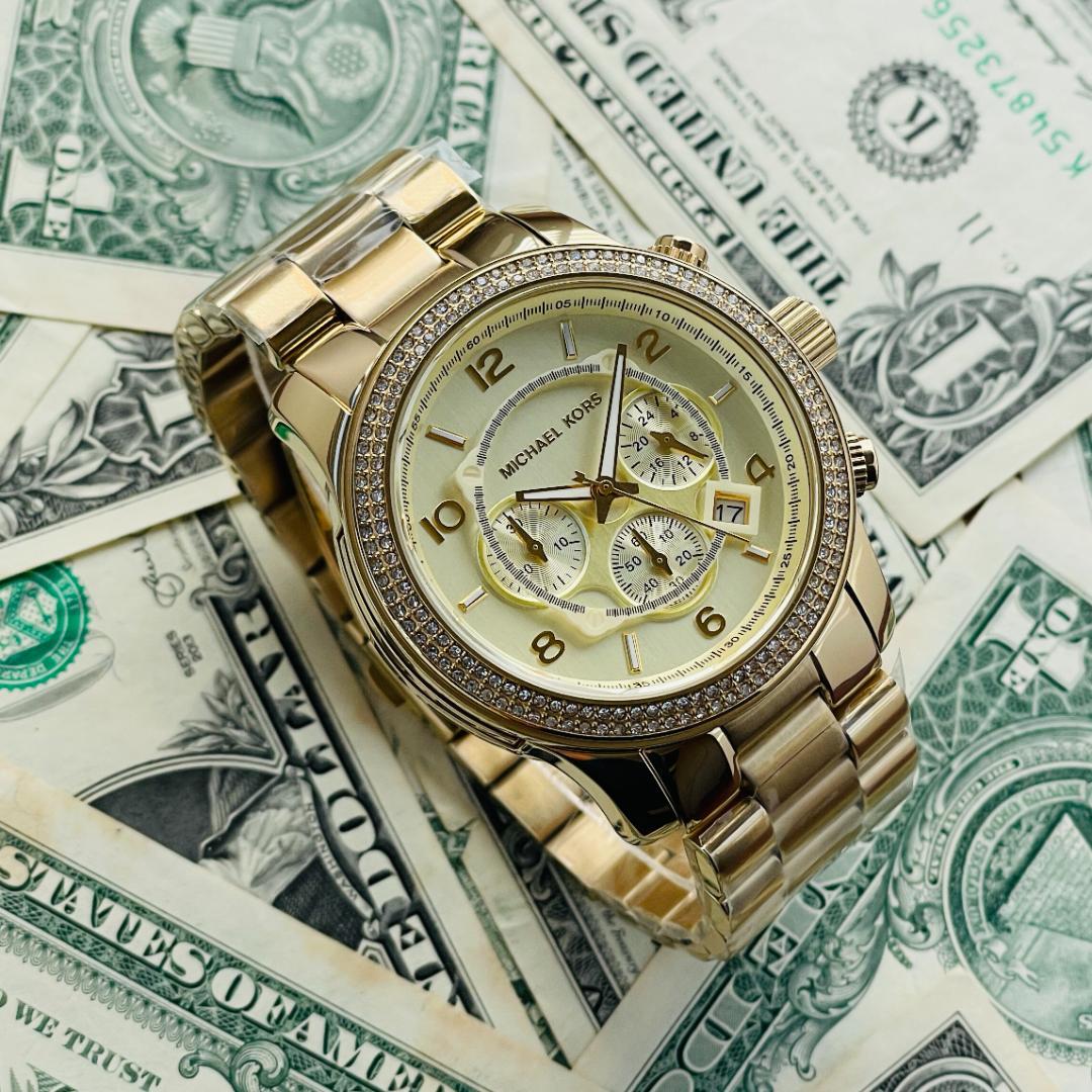  Shop Authentic Michael Kors Runway Gold Dial Gold Steel Strap Watch for Women - MK5575 - Luxxuri