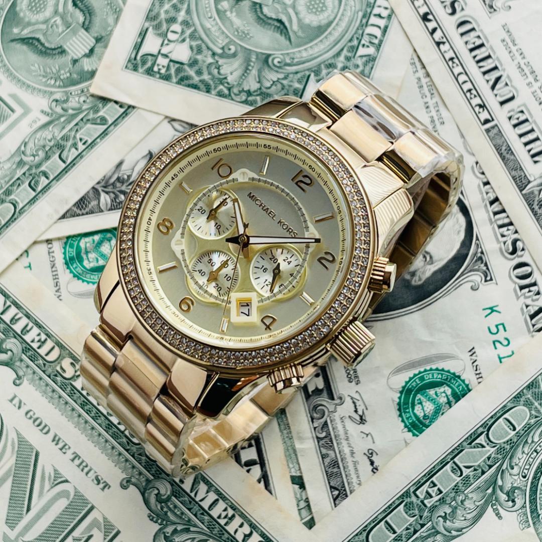  Shop Authentic Michael Kors Runway Gold Dial Gold Steel Strap Watch for Women - MK5575 - Luxxuri