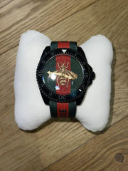  Shop Authentic Gucci Dive Green & Red Dial Green & Red Nylon Strap Watch For Men - YA136216 - Luxxuri