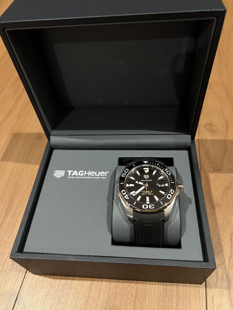 Shop Authentic Tag Heuer Aquaracer Calibre 5 Automatic Black Dial Black Rubber Strap Watch for Men -  WAY211A.FT6151 - Luxxuri