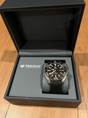  Shop Authentic Tag Heuer Aquaracer Calibre 5 Automatic Black Dial Black Rubber Strap Watch for Men -  WAY211A.FT6151 - Luxxuri