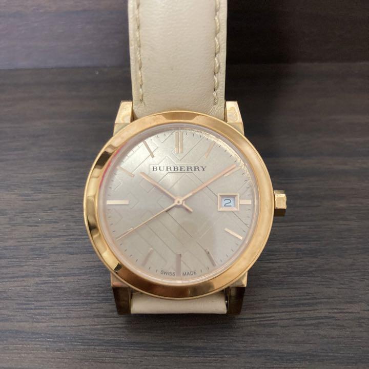  Shop Authentic Burberry The City Beige Dial Beige Leather Strap Watch for Women - BU9109 - Luxxuri