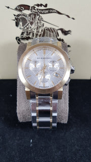  Shop Authentic Burberry The City White Dial Two Tone Steel Strap Watch for Men - BU9751 - Luxxuri