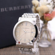  Shop Authentic Burberry Heritage Collection Rose Gold Dial Silver Steel Strap Watch for Men - BU1352 - Luxxuri