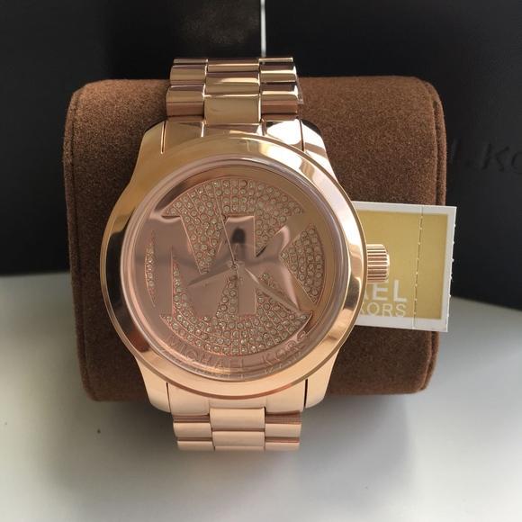  Shop Authentic Michael Kors Runway Rose Gold Dial Rose Gold Steel Strap Watch for Women - MK5661 - Luxxuri