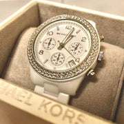  Shop Authentic Michael Kors Runway White Dial White Steel Strap Watch for Women - MK5188 - Luxxuri