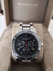  Shop Authentic Burberry The City Black Dial Silver Steel Strap Watch for Men - BU9380 - Luxxuri