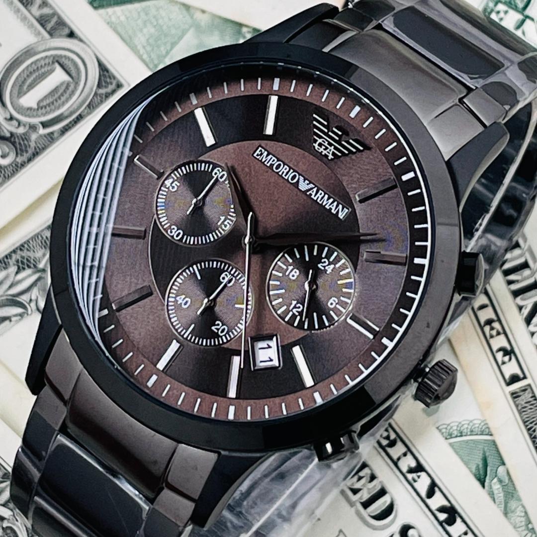  Shop Authentic Emporio Armani Classic Chronograph Grey Dial Grey Steel Strap Watch For Men - AR2454 - Luxxuri
