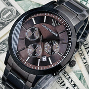 Shop Authentic Emporio Armani Classic Chronograph Grey Dial Grey Steel Strap Watch For Men - AR2454 - Luxxuri