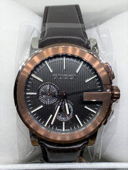  Shop Authentic Gucci G Chrono Black Dial Brown Leather Strap Watch For Men - YA101202 - Luxxuri