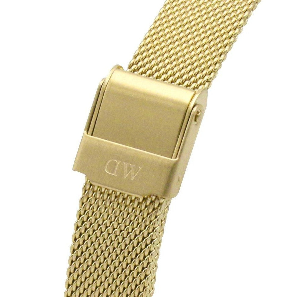  Shop Authentic Daniel Wellington Classic Petite Evergold White Dial Gold Mesh Bracelet Watch For Women - DW00100350 - Luxxuri