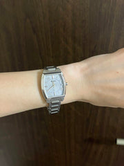  Shop Authentic Fossil Wallace Designer Silver Dial Silver Steel Strap Watch for Women - ES3057 - Luxxuri