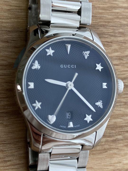  Shop Authentic Gucci G Timeless Black Dial Silver Steel Strap Watch For Women - YA126573A - Luxxuri