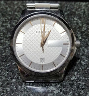  Shop Authentic Gucci G Timeless Silver Dial Silver Steel Strap Unisex Watch - YA126442 - Luxxuri
