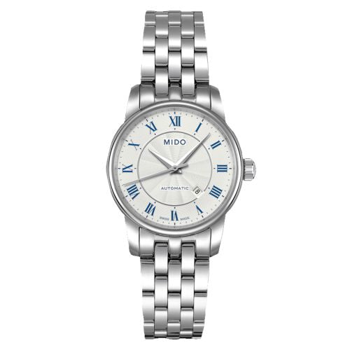 Shop Authentic Mido Baroncelli III Automatic Silver Dial Silver Steel Strap Watch For Women - M7600.4.21.1 - Luxxuri