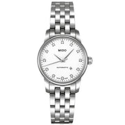  Shop Authentic Mido Baroncelli III Automatic Diamonds White Dial Silver Steel Strap Watch For Women - M7600.4.66.1 - Luxxuri