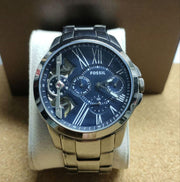  Shop Authentic Fossil Grant Twist Multifunction Blue Dial Grey Steel Strap Watch for Men - ME1146 - Luxxuri