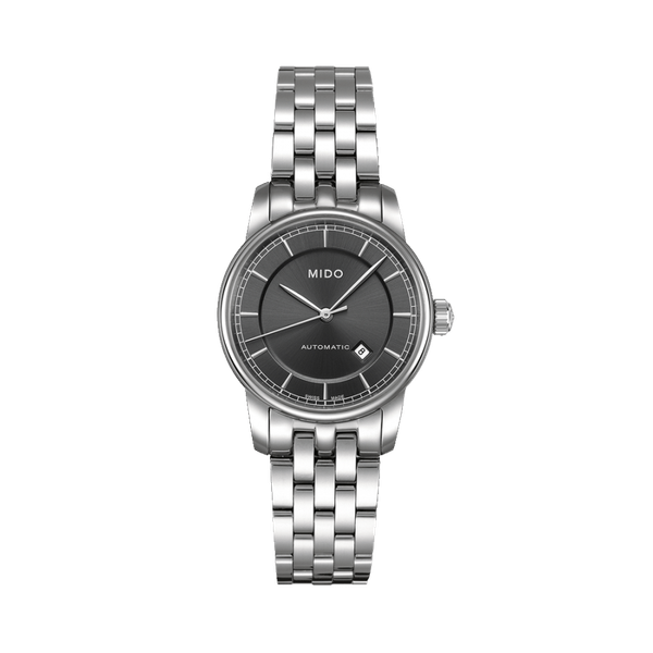  Shop Authentic Mido Baroncelli III Automatic Grey Dial Silver Steel Strap Watch For Women - M7600.4.13.1 - Luxxuri