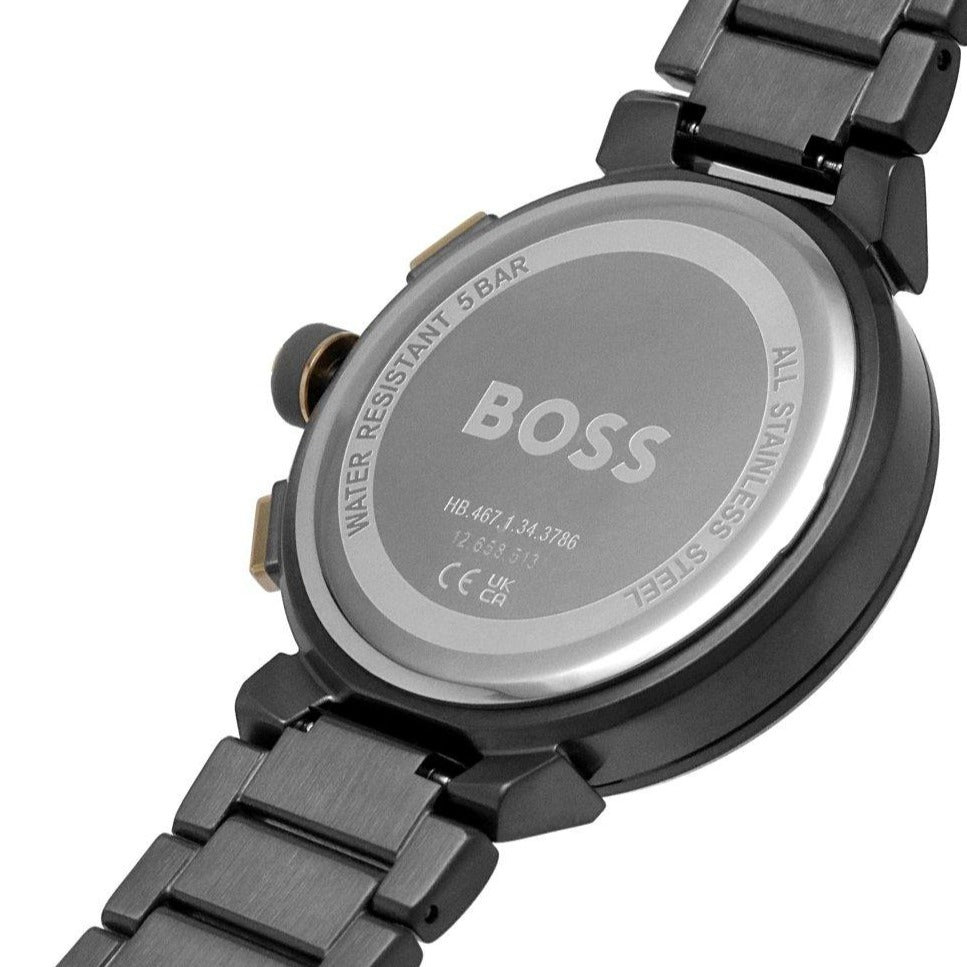 Shop Authentic Hugo Boss One Chronograph Red Dial Grey Steel Strap Watch For Men - 1514000 - Luxxuri