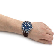  Shop Authentic Versace Greca Sport Analog Blue Dial Brown Leather Strap Watch For Men - VEZ300121 - Luxxuri