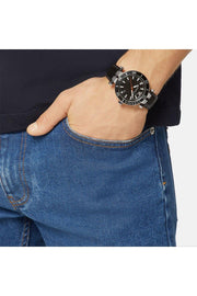  Shop Authentic Versace Greca Sport Quartz Black Dial Black Leather Strap Watch For Men - VEZ300221 - Luxxuri