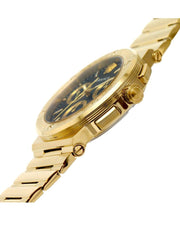  Shop Authentic Versace Greca Chronograph Black Dial Gold Steel Strap Watch For Men - VEZ900421 - Luxxuri