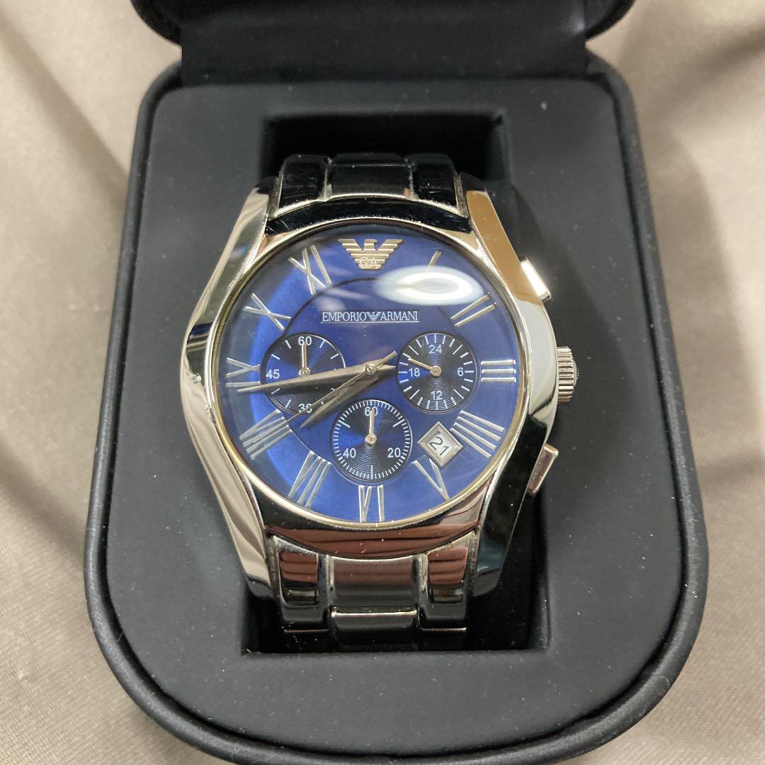  Shop Authentic Emporio Armani Classic Blue Dial Silver Steel Strap Watch For Men - AR1635 - Luxxuri
