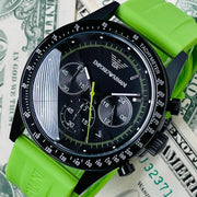  Shop Authentic Emporio Armani Sports Analog Black Dial Green Rubber Strap Watch For Men - AR6115 - Luxxuri