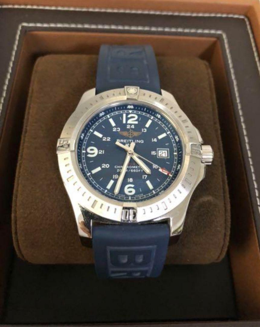  Shop Authentic Breitling Colt Automatic 44mm Blue Dial Rubber Strap Mens Watch - A1738811-C906-157S - Luxxuri