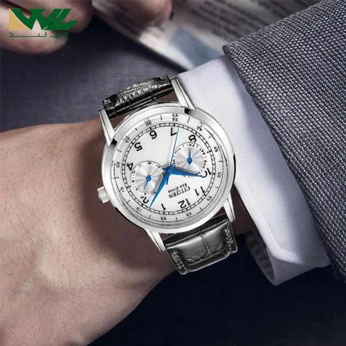  Shop Authentic Citizen Eco Drive Silver Dial Black Leather Strap Watch For Men - AO9000-06B - Luxxuri
