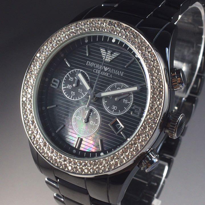  Shop Authentic Emporio Armani Ceramica Black Dial Black Ceramic Strap Watch For Men - AR1455 - Luxxuri