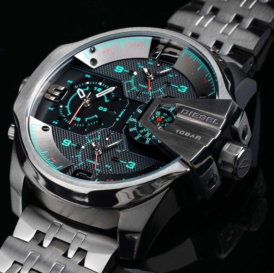  Shop Authentic Diesel Uber Chief Black Dial Grey Stainless Steel Strap Watch For Men - DZ7372 - Luxxuri