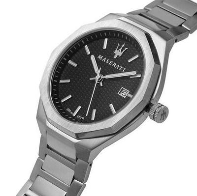  Shop Authentic Maserati Stile Analog Black Dial Silver Steel Strap Watch For Men - R8853142003 - Luxxuri