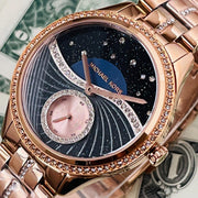  Shop Authentic Michael Kors Lauryn Blue Dial Rose Gold Steel Strap Watch for Women - MK3723 - Luxxuri