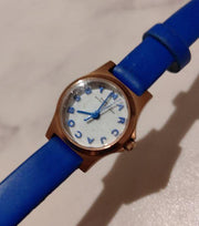  Shop Authentic Marc Jacobs Henry White Dial Blue Leather Strap Watch for Women - MBM1238 - Luxxuri