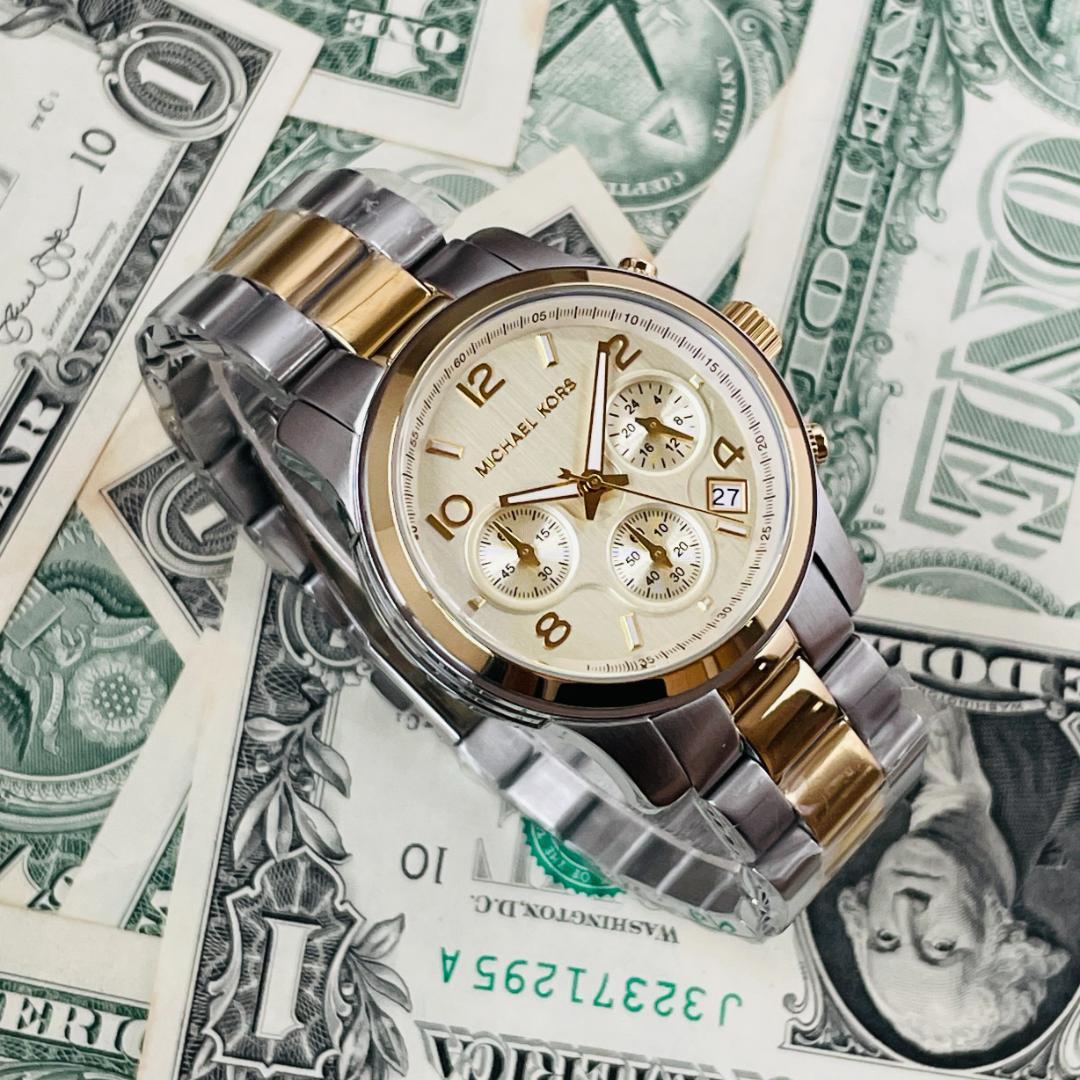  Shop Authentic Michael Kors Runway Gold Dial Two Tone Steel Strap Watch for Women - MK5137 - Luxxuri