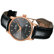  Shop Authentic Mido Baroncelli III Automatic Grey Dial Black Leather Strap Watch For Men - M8600.3.13.4 - Luxxuri