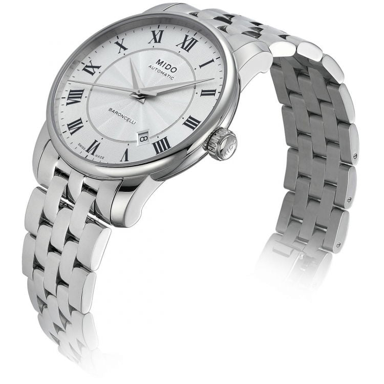 Shop Authentic Mido Baroncelli III Automatic Silver Dial Silver Steel Strap Watch For Men - M8600.4.21.1 - Luxxuri
