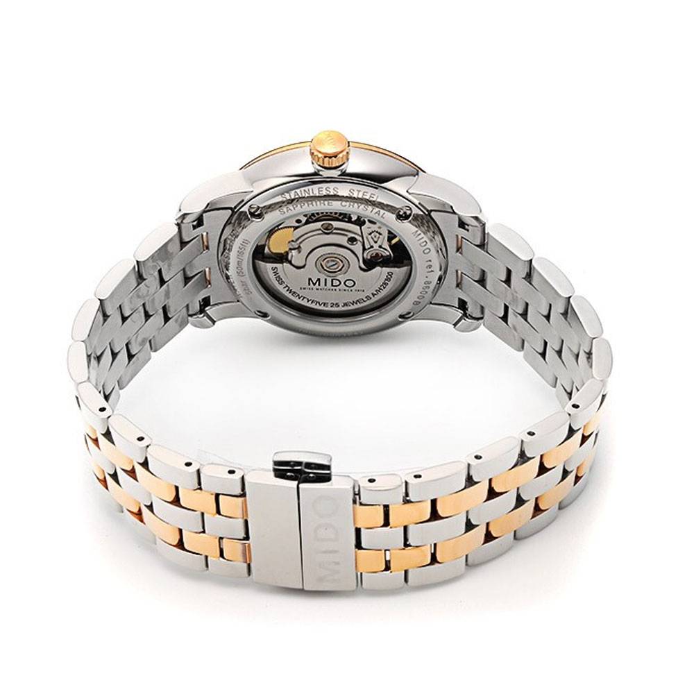  Shop Authentic Mido Baroncelli III Automatic White Dial Two Tone Steel Strap Watch For Women - M7600.9.N6.1 - Luxxuri
