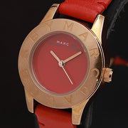  Shop Authentic Marc Jacobs Blade Red Dial Red Leather Strap Watch for Women - MBM1204 - Luxxuri