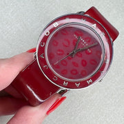  Shop Authentic Marc Jacobs Amy Red Dial Burgundy Leather Strap Watch for Women - MBM1162 - Luxxuri
