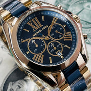  Shop Authentic Michael Kors Bradshaw Navy Blue Dial Two Tone Steel Strap Watch for Women - MK6268 - Luxxuri