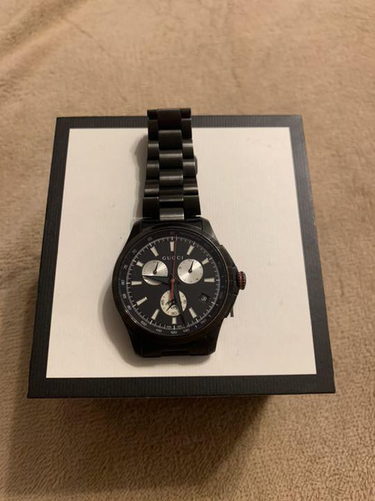  Shop Authentic Gucci G-Timeless Chronograph Black Dial Black Steel Strap Watch For Men - YA126268 - Luxxuri